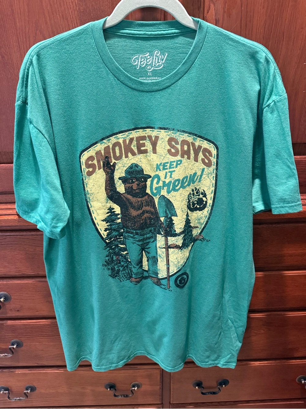 Green  'Smokey Says Keep It Green' Graphic Tee